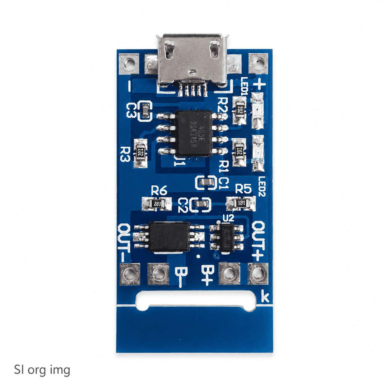 ماژول شارژر باتری لیتیومی TP4056 Micro Usb 1A همراه با مدار حفاظت — تصویر ۴