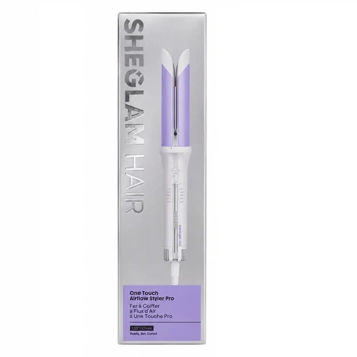 کرلی استایلر ایر فلو بنفش شیگلم مدل پرو چرخشی | SHEGLAM Airflow Curly Styler Pro — تصویر ۳