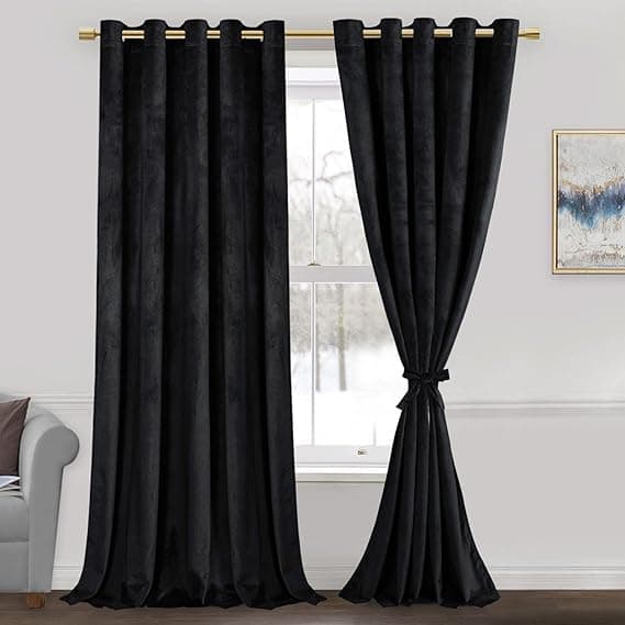 پرده دیزاین ساده 1عددی رنگ مشکی کد 420