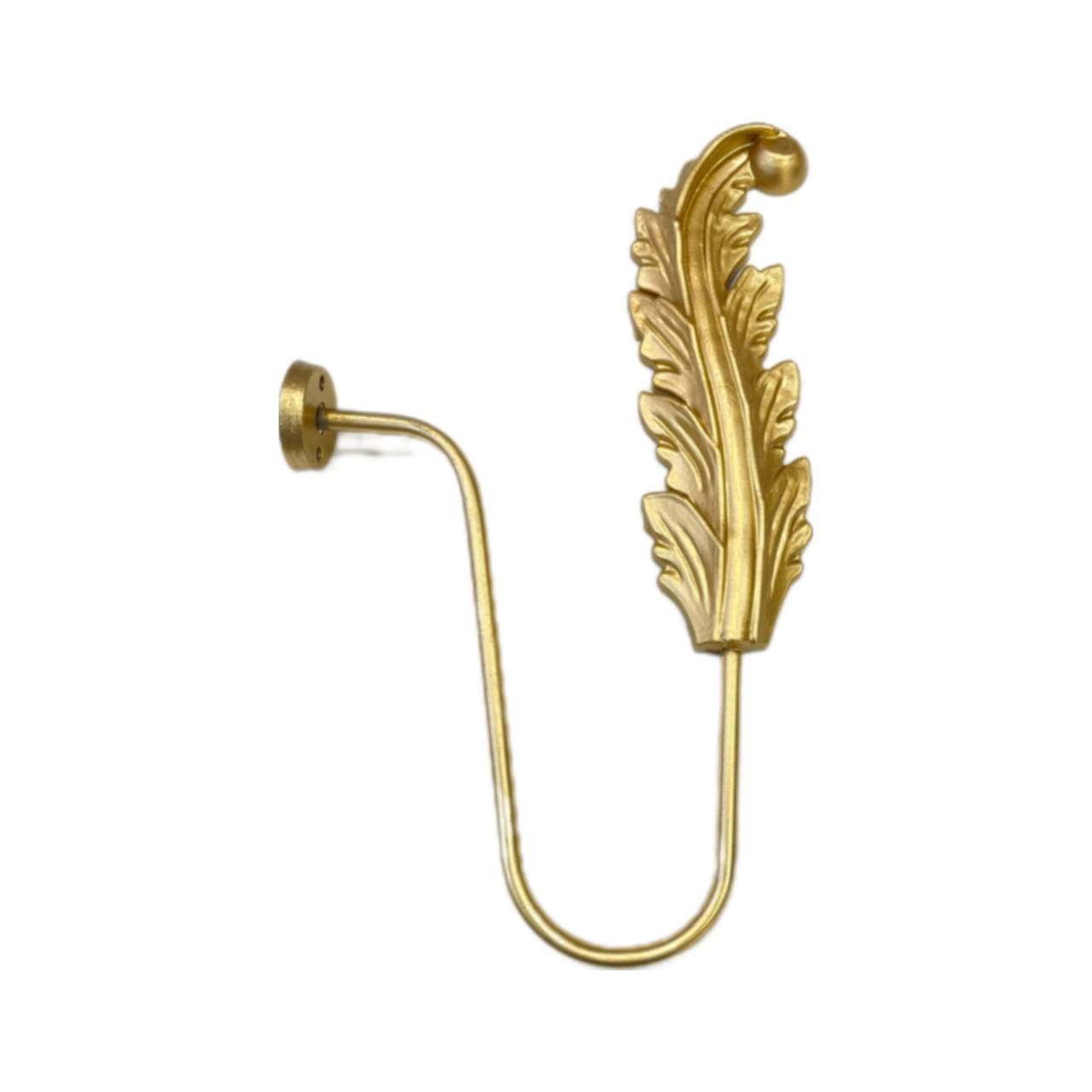 گل میخ پایه فلزی طرح برگی 2 کد902 طلایی و نقره‌ای