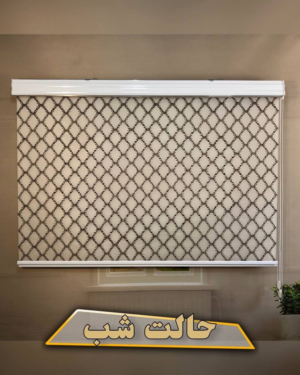 پرده زبرا دومکانیزم حریر گلدوزی کد RD 945