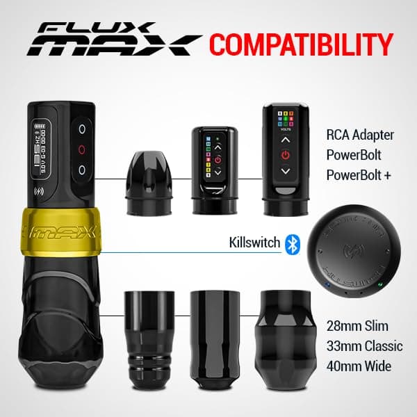دستگاه تاتو پن فلوکس مکس Flux Max Tattoo Machine — تصویر ۷