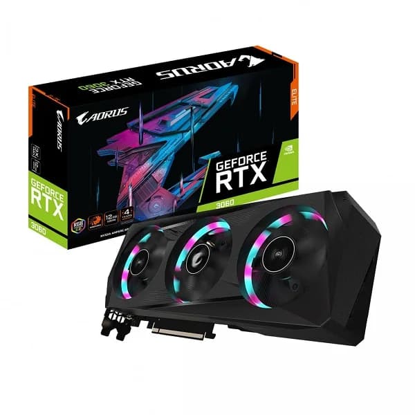 کارت گرافیک استوک گیگابایت GIGABYTE AORUS RTX 3060 Elite 12G