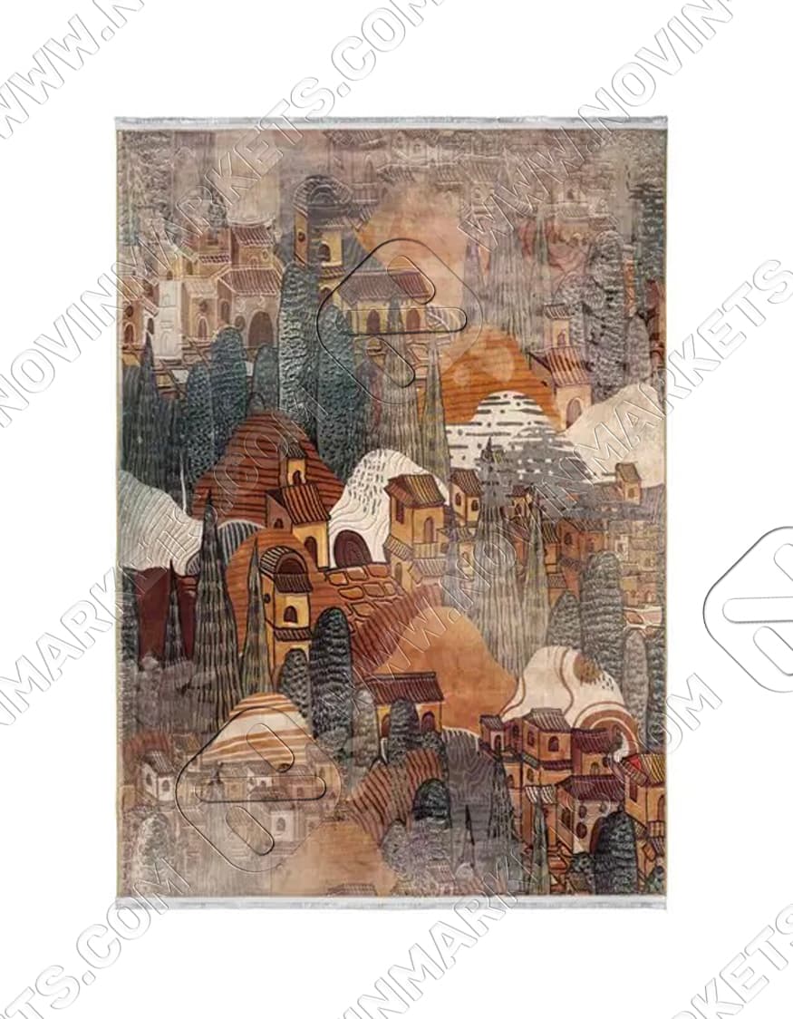 فرش محتشم طرح کودک شهر خیال ۲۵۹۹۰۳۲۰۹۰ تمام رنگ