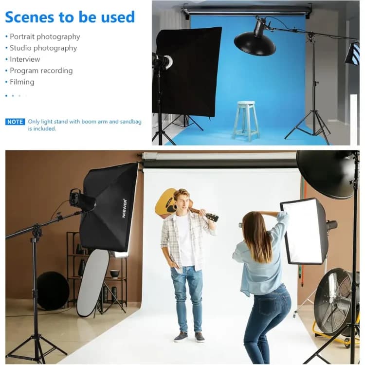 سه پایه نور نیور NEEWER 2-IN-1 ST-CB PHOTO LIGHT STAND BOOM ARM — تصویر ۱۲
