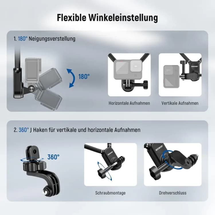هولدر گردنی نیورNEEWER GP15 MAGNET POV/VLOG NECK MOUNT — تصویر ۱۱