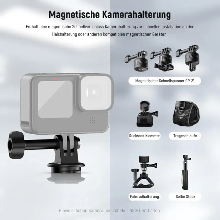 هولدر گردنی نیورNEEWER GP15 MAGNET POV/VLOG NECK MOUNT — تصویر ۵