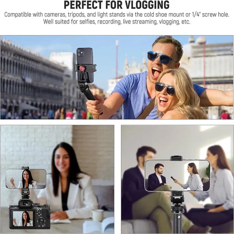 پایه نگهدارنده موبایل نیور NEEWER PA001 METAL PHONE CLAMP STAND HOLDER WITH COLD SHOE MOUNT — تصویر ۶