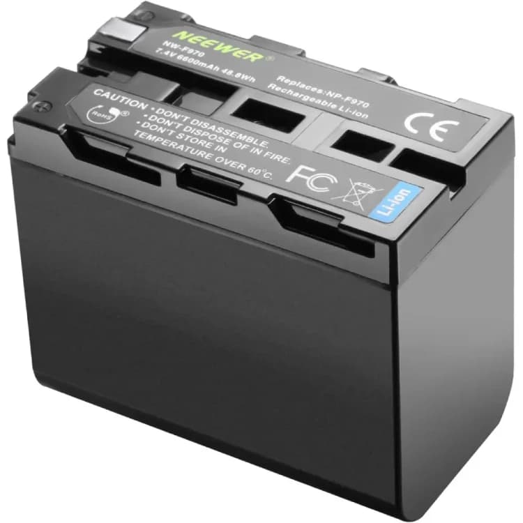شارژر و باتری دوربین نیور NEEWER NW-F970 BATTERY×2 + DUAL USB CHARGER — تصویر ۴