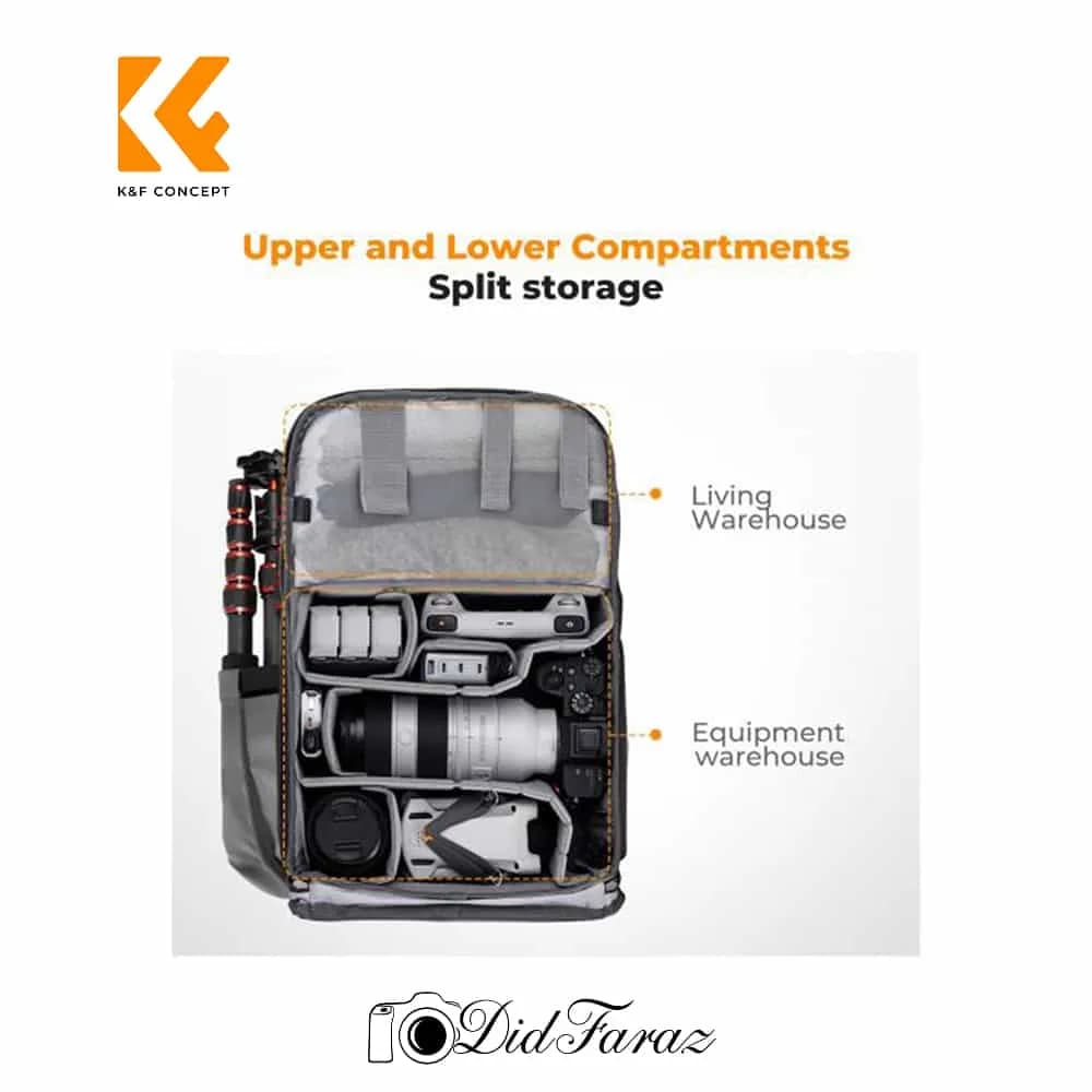 کوله پشتی دوربین کی اند اف K&F Concept KF13.087AV11 Camera Backpack — تصویر ۷
