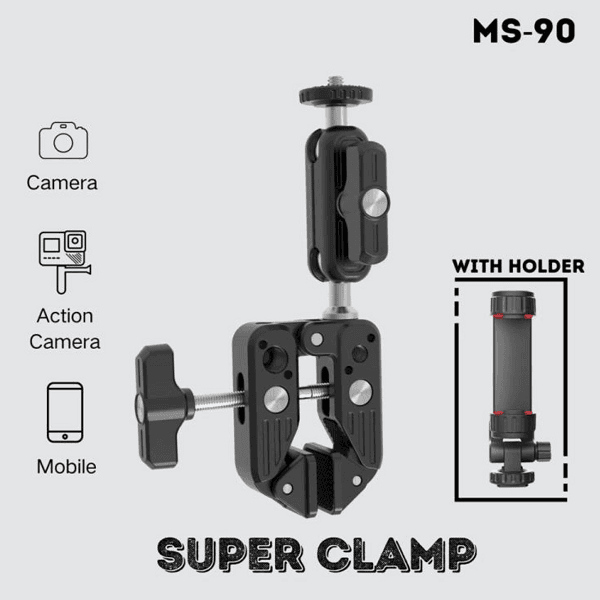 گیره چند منظوره جیماری JMARY MS-90 For Action Cameras Super Clamp — تصویر ۸