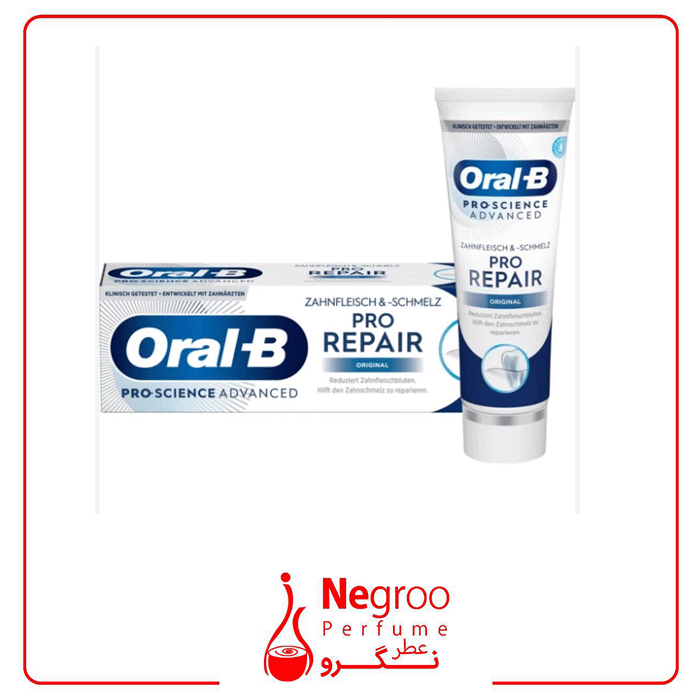 خمیر دندان اورال بی مدل PRO REPAIR ترمیم کننده مینا و لثه حجم ۷۵ میل اورجینال — تصویر ۴
