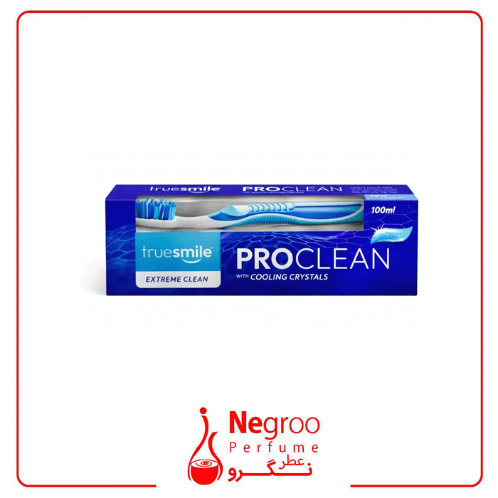 ست مسواک و خمیردندان ترو اسمایل Truesmile مدل Extra Clean حجم 100 میل اورجینال