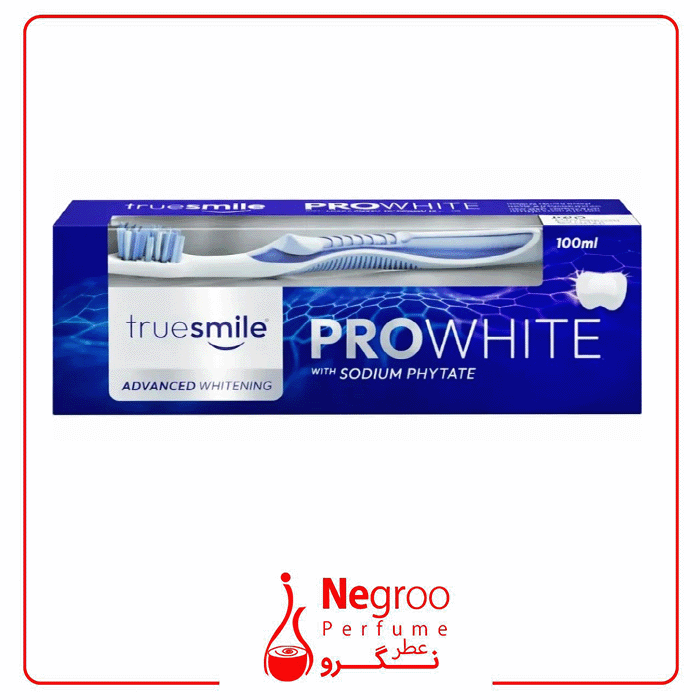 ست مسواک و خمیردندان ترو اسمایل Truesmile مدل Advanced Whitening حجم 100 میل اصل و اورجینال — تصویر ۴