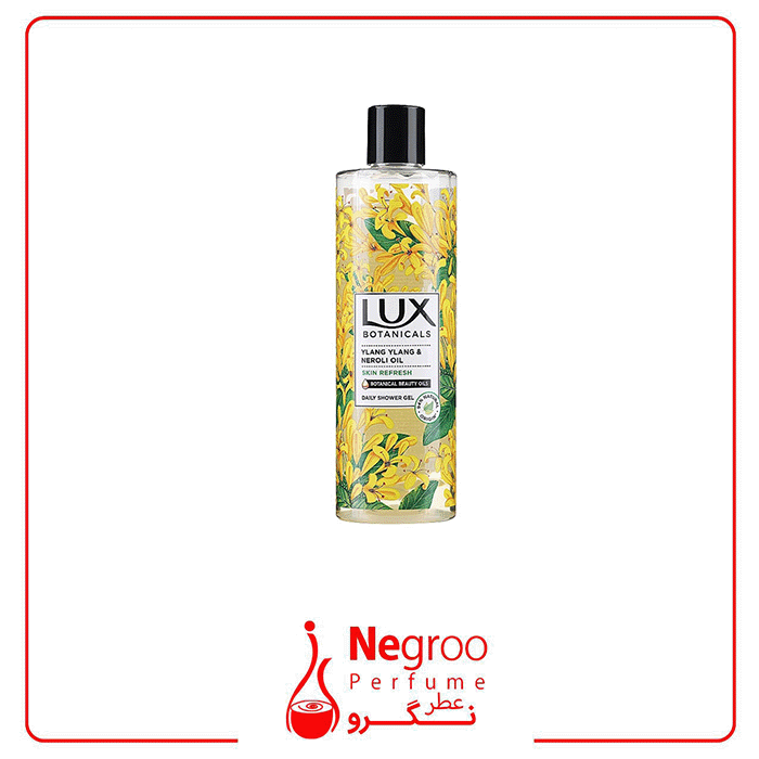 شامپو بدن لوکس Lux گل یلانگ یلانگ و روغن نرولی اصل هلند حجم 750میل اورجینال — تصویر ۳