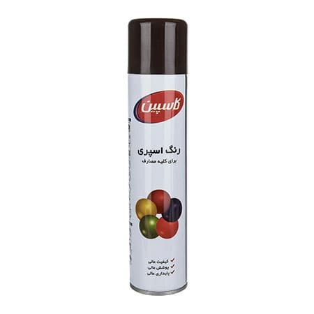 اسپری رنگ قهوه‌ای تیره کاسپین وزن 295 گرم