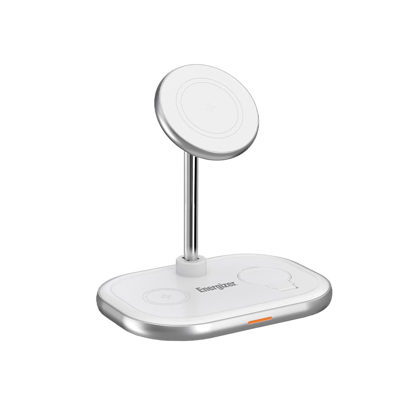 استند شارژر وایرلس مگ سیف 3 کاره انرجایزر مدل WCP303 توان 15 وات به همراه کابل USB-C — تصویر ۲