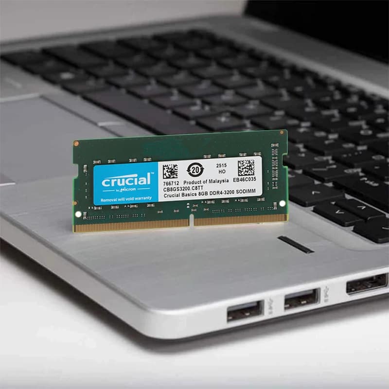حافظه رم دسکتاپ کروشیال DDR4 مدل Basics CB8 فرکانس 3200 مگاهرتز CL22 ظرفیت 8 گیگابایت — تصویر ۱۲