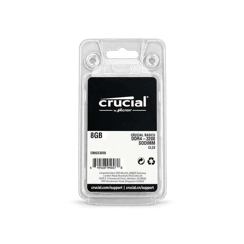حافظه رم دسکتاپ کروشیال DDR4 مدل Basics CB8 فرکانس 3200 مگاهرتز CL22 ظرفیت 8 گیگابایت — تصویر ۱۱