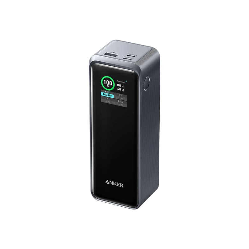 پاور بانک انکر Anker Prime Power Bank 250W PD 3.1 مدل A1340 ظرفیت 27650 میلی‌آمپر سه پورت به همراه کابل USB-C با قابلیت شارژ لپ تاپ