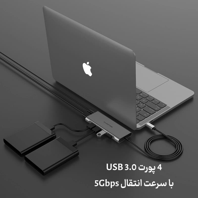 هاب 6 پورت C35 1M USB C — تصویر ۵