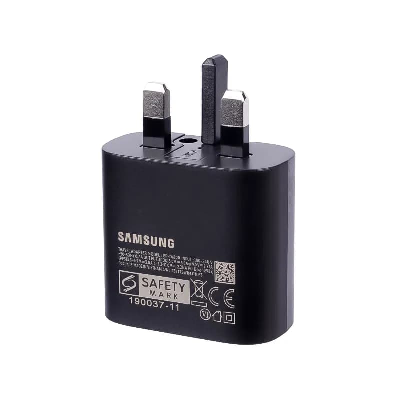 شارژر دیواری سامسونگ سوپر فست 25 وات مدل EP-TA800N – مشکی — تصویر ۳
