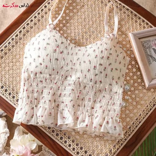 کراپ تاپ فانتزی گلی ls9033 — تصویر ۳