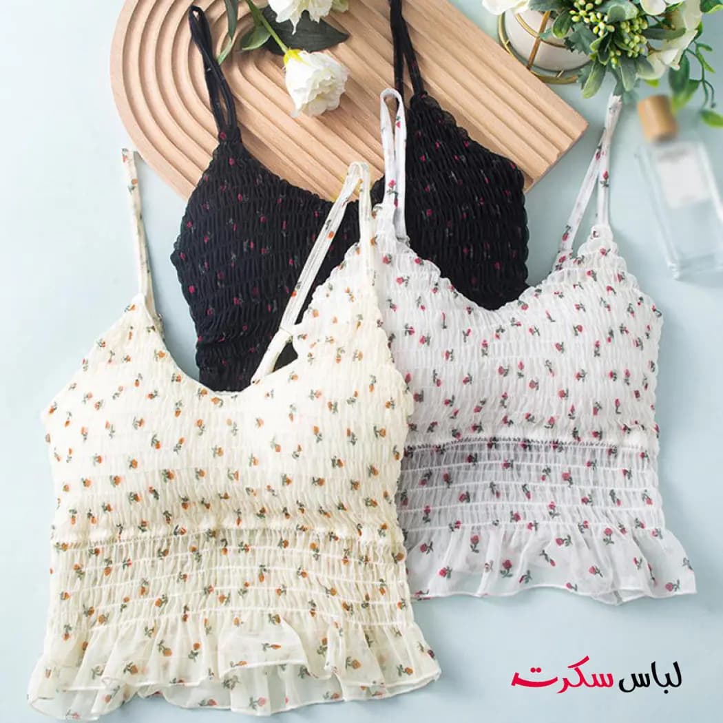 کراپ تاپ فانتزی گلی ls9033 — تصویر ۲