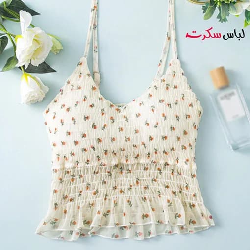 کراپ تاپ فانتزی گلی ls9033 — تصویر ۴