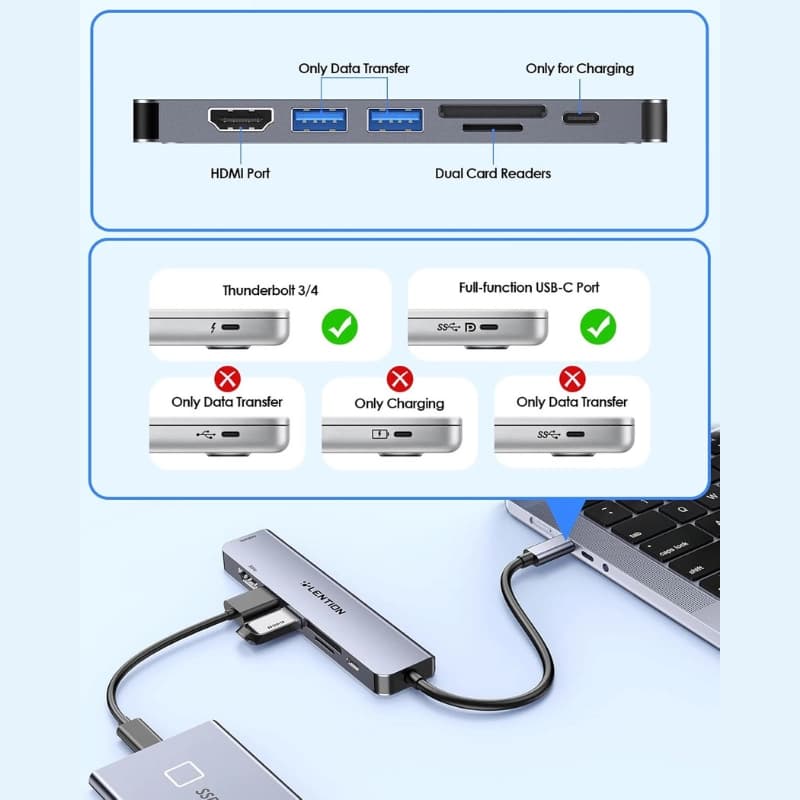 هاب 7 پورت CE45 USB C — تصویر ۷