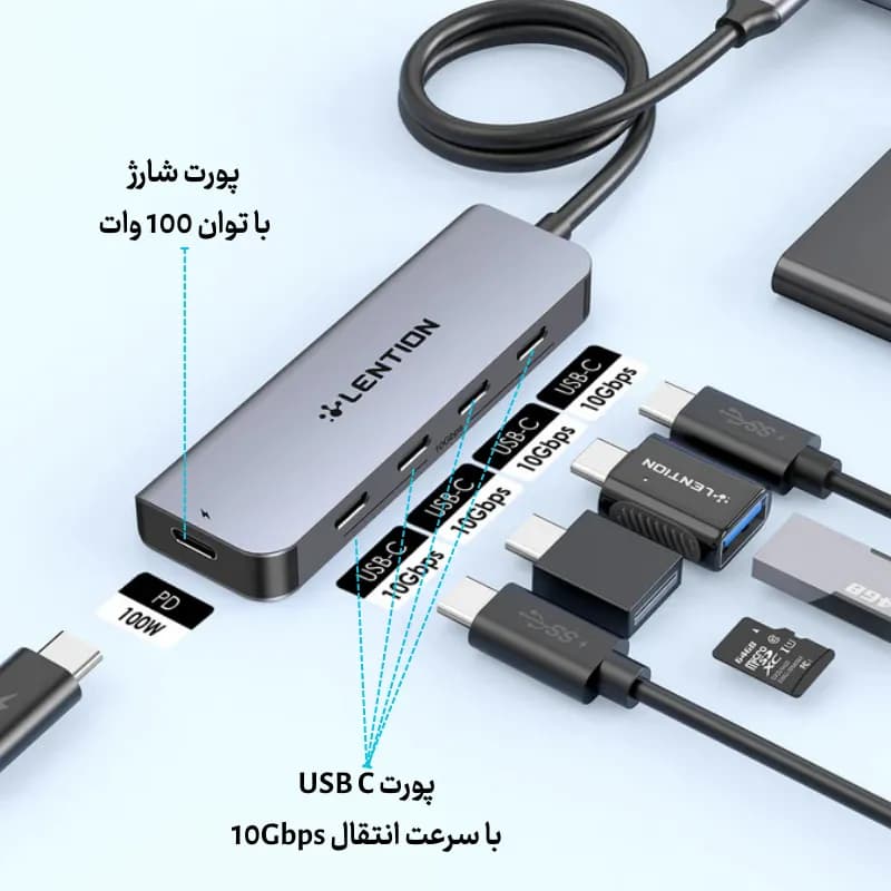 هاب 5 پورت CE31s USB C — تصویر ۳