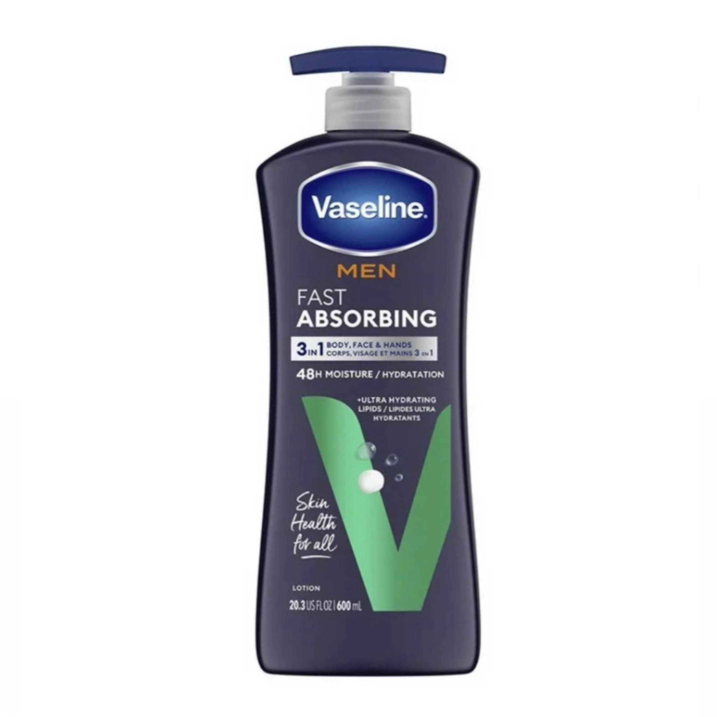 لوسیون بدن وازلین مردانه مدل Fast Absorbing آبرسان سریع جذب 3 در 1 حجم 600 میلی‌لیتر