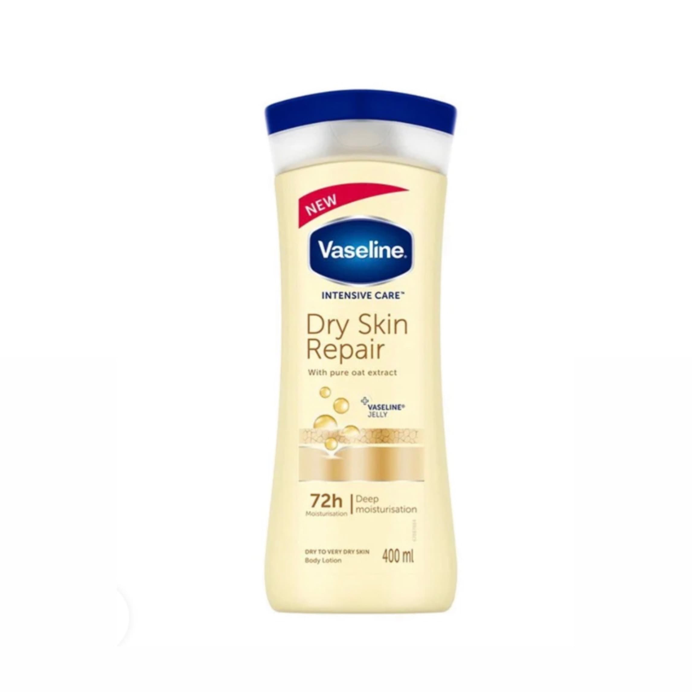 لوسیون بدن وازلین مدل Dry Skin Repair آبرسان و ترمیم کننده پوست خشک 400 میلی‌لیتر — تصویر ۲