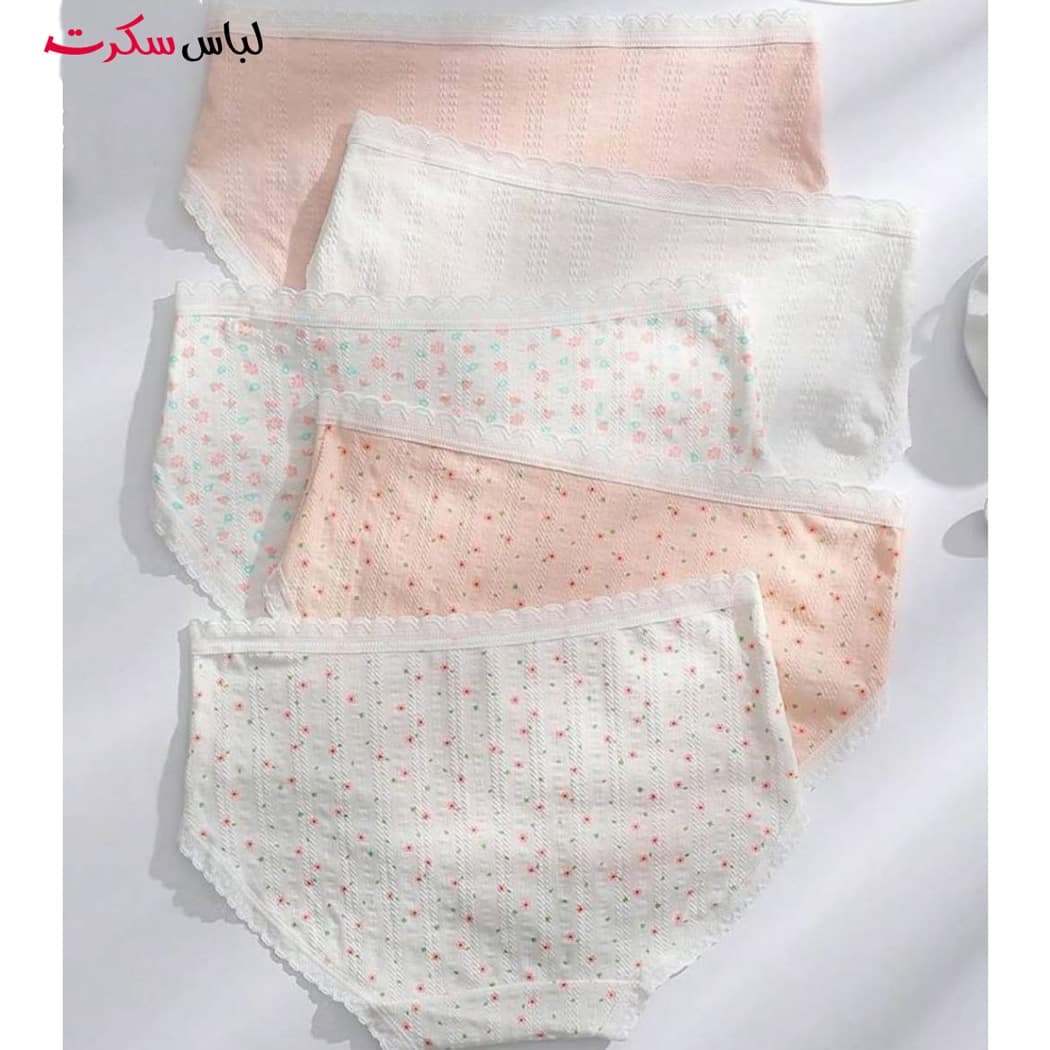 شورت نخی فانتزی وارداتی پک 2 عددی ls20270 — تصویر ۵