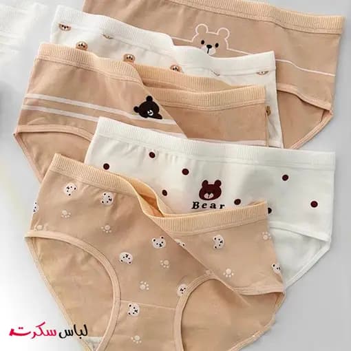 شورت نخی عروسکی خرسی پک 3 عددی ls259 — تصویر ۹