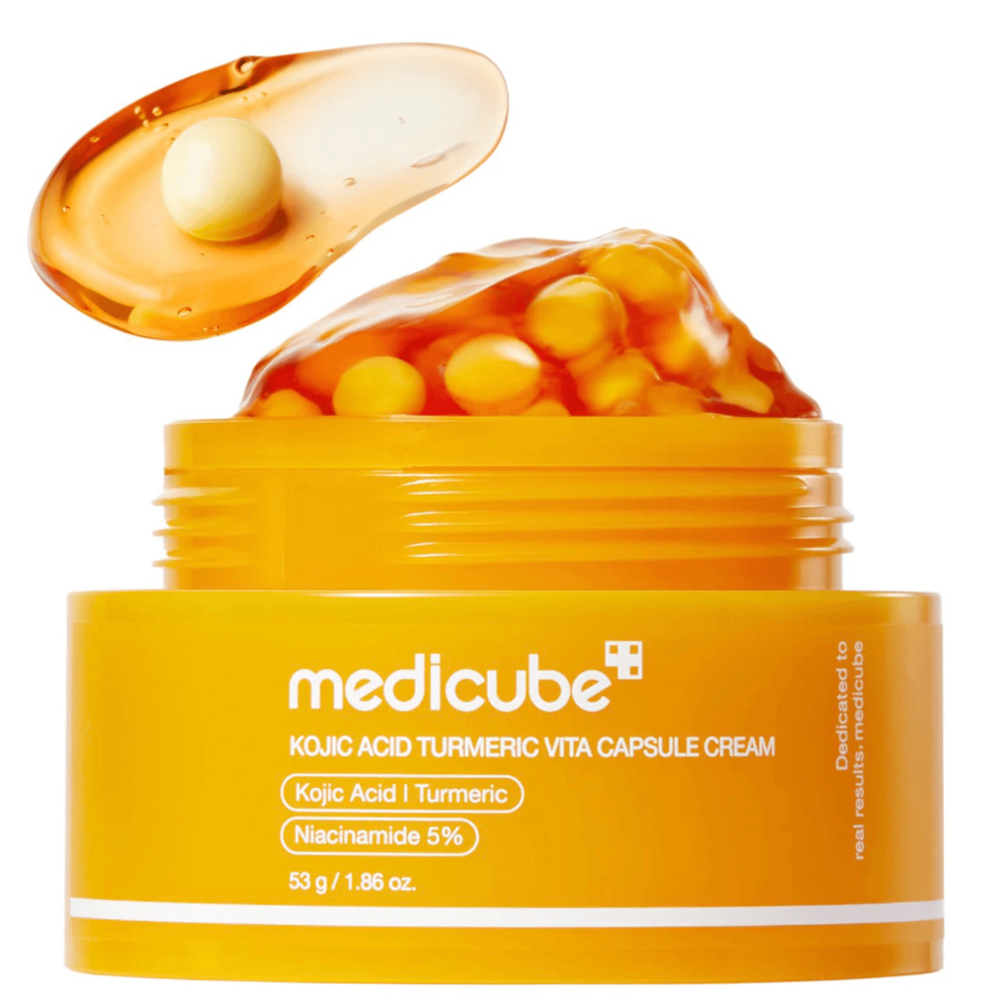 کرم کپسولی روشن کننده مدی‌کیوب مدل Kojic Acid Turmeric Vita Capsule Cream