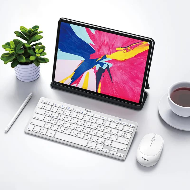کیبورد و ماوس بلوتوثی هوکو مدل Hoco DI05 همراه با دانگل USB — تصویر ۱۱