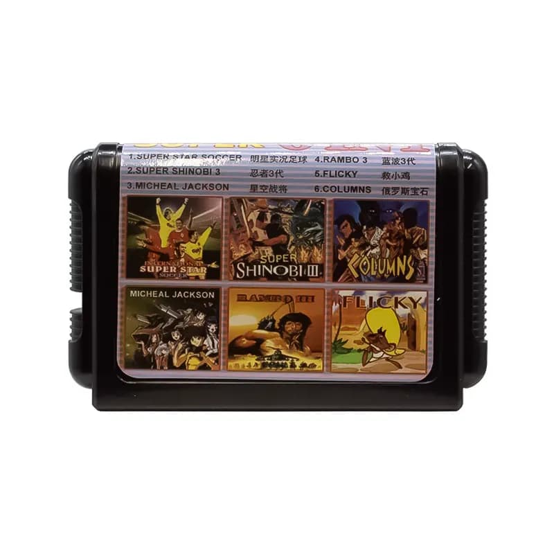 کارتریج شش لبه سگا بازی Shinobi 3 / Rambo III / Superstar Soccer — تصویر ۷