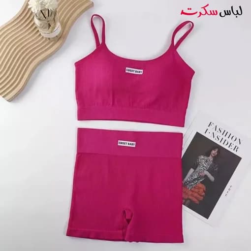 ست نیم تنه و شلوارک ورزشی ls1778 — تصویر ۵