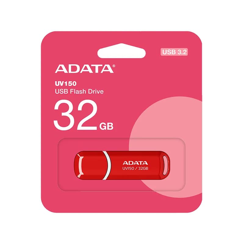 فلش مموری USB3.2 ای دیتا مدل UV150 ظرفیت 32 گیگابایت – قرمز