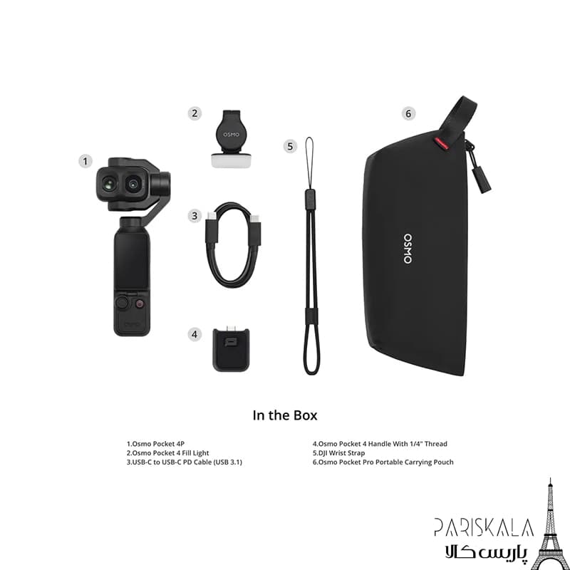 دوربین گیمبال دی جی آی مدل DJI Osmo Pocket 4P Standard Combo — تصویر ۵