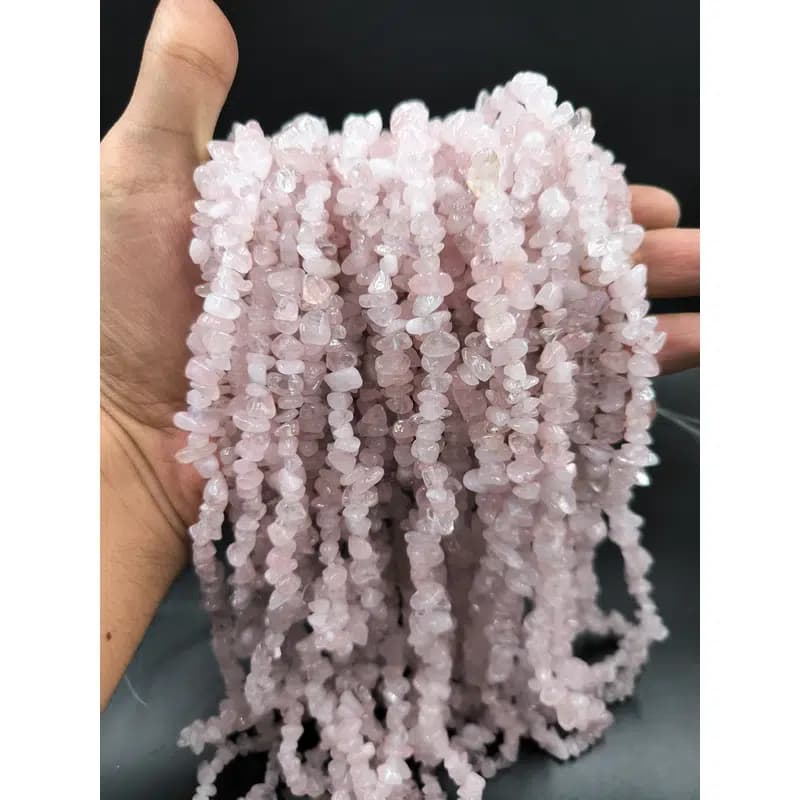 ریسه سنگ رز کوارتز چیپسی