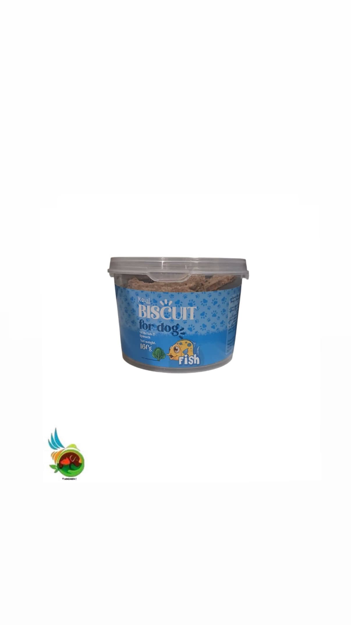 تشویقی بیسکوییتی سگ رویال کوکو طعم ماهی و اسفناج Royal coco biscuit for dog with fish & spinach وزن 160 گرم — تصویر ۳
