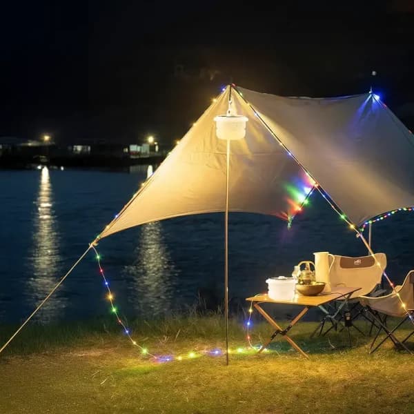 چراغ کمپینگ گرین لاین مدل Green Lion Solar LED Lumex Camping Light with Built-in String Light — تصویر ۱۱