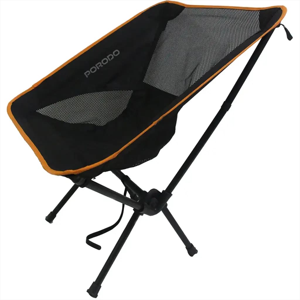 صندلی کمپینگ و صندلی سفری توری پرودو مدل Porodo Lifestyle Mesh Fabric Comfort Camping Chair – Black — تصویر ۷