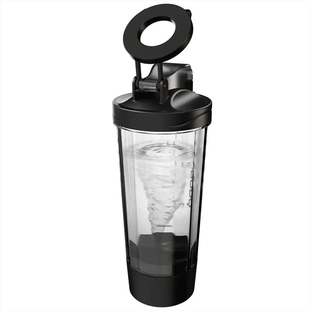 شیکر پروتئین و شیکر برقی پرودو مدل Porodo Lifestyle Grip Mix Protein Shaker Bottle – Black — تصویر ۳
