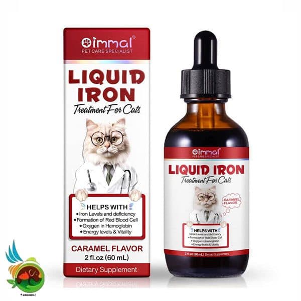 قطره آهن گربه اویمال Oimmal liquid iron حجم ۶۰ میلی لیتر