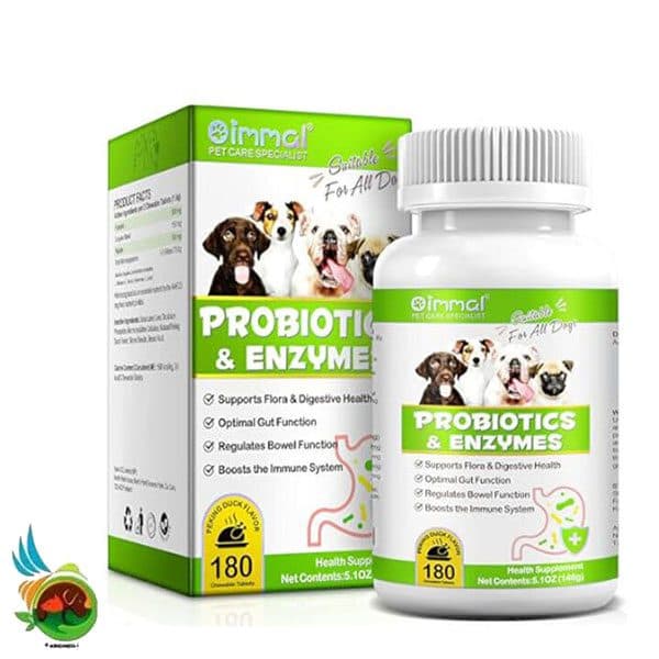 قرص پروبیوتیک سگ اویمال طعم اردک Oimmal probiotics & enzymes بسته ۱۸۰ عددی