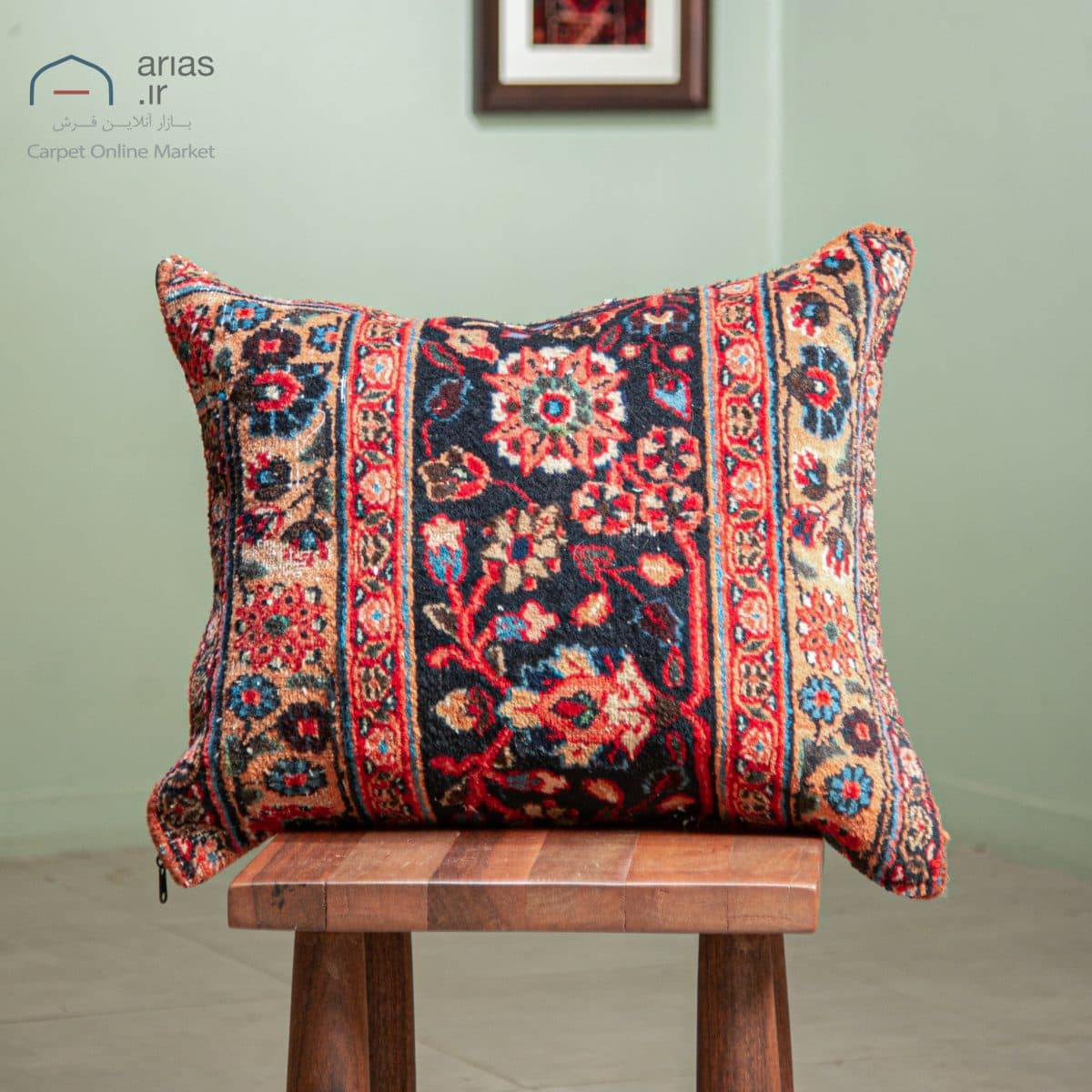کوسن فرش دستبافت خراسان 80 ساله کد A26287