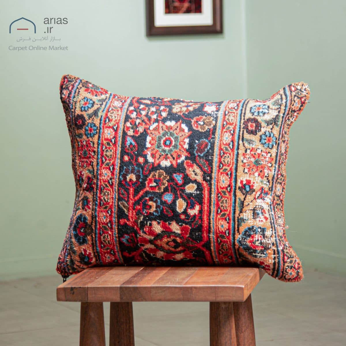 کوسن فرش دستبافت خراسان 80 ساله کد A26286